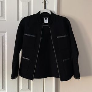 Theory black boucle suit size 6